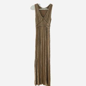 Max Studio Beige Braided Detail Dress
